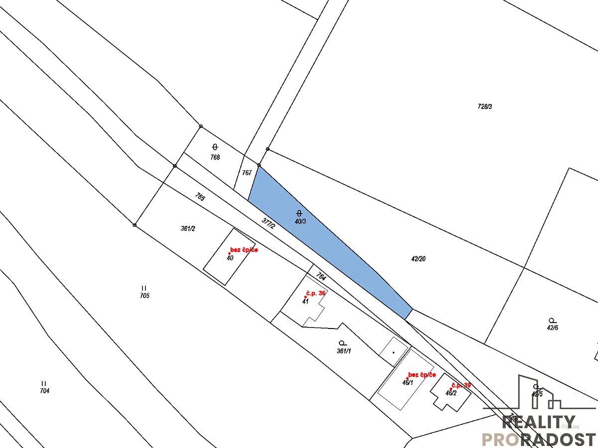Prodej pozemku 810 m²